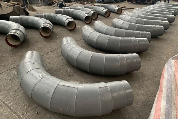 除尘灰件90°内衬陶瓷耐磨弯头