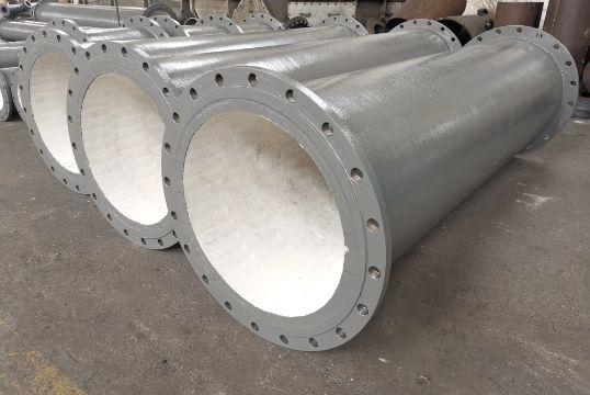 冷渣机负压吸尘管内衬陶瓷贴片